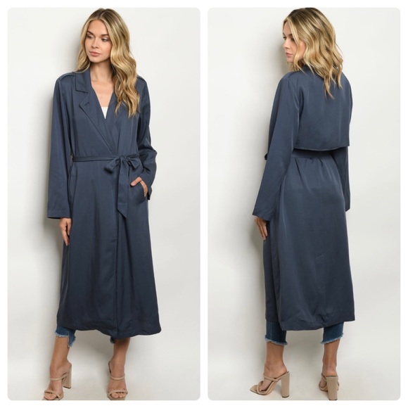 A Girl Thing Jackets & Blazers - 39🆑 2 for $16 Navy trench coat
